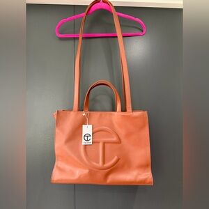 Telfar medium brown NWT shopping bag